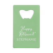 Fête de retraite heureuse Vert Sauge Élégant (Dos)