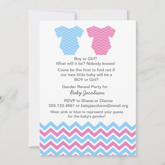 Fête de révélation de genre ou invitation à une do (Devant)