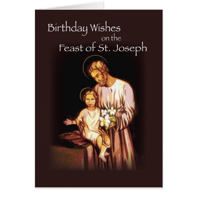 Fête de Saint Joseph sur fond noir (Devant)