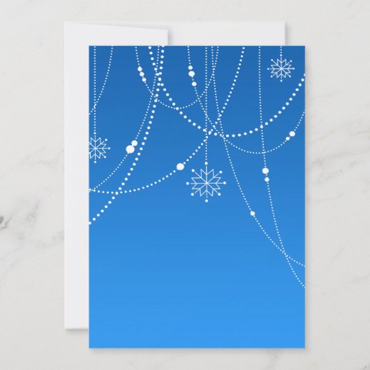 Fête de Saison Blue Invitation (Dos)