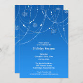 Fête de Saison Blue Invitation (Devant / Derrière)