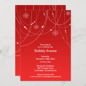 Fête de Saison Red Invitation (Devant / Derrière)