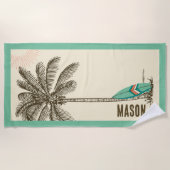 Fête de serviettes Tropical Beach Party Faveurs (Devant)