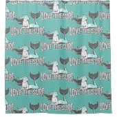 Fête de sirène Ariel Rideau de douche de bain bleu (Devant)