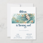 Fête de sirène invitation première filles (Devant)