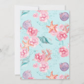 Fête de sirène magique Invitation d'anniversaire (Dos)