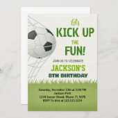 Fête de soccer Anniversaire Invitation (Devant / Derrière)