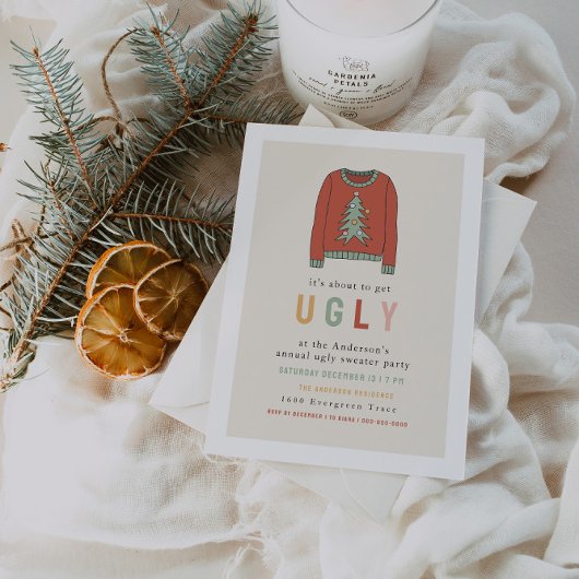 Fête de sueur moche | Invitation à la fête de Noël