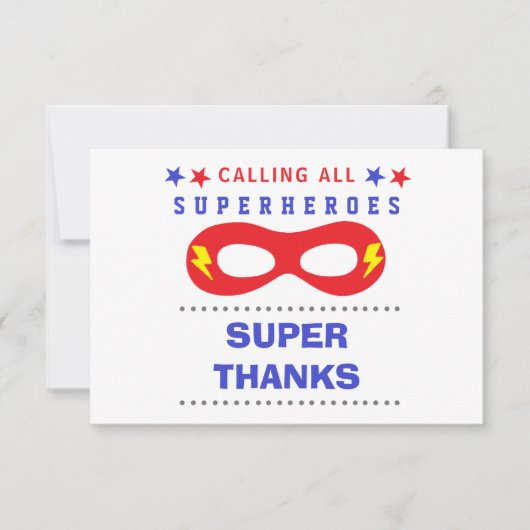 Fête de super-héros Merci beaucoup (Devant)
