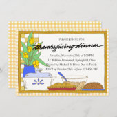 Fête de Thanksgiving en famille Invitation (Devant / Derrière)