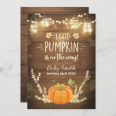 Fête de Thanksgiving faire-part Petit Citrouille (Devant / Derrière)