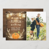 Fête de Thanksgiving faire-part Petit Citrouille (Devant / Derrière)