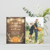 Fête de Thanksgiving faire-part Petit Citrouille (Debout devant)
