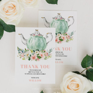 Fête de thé Carte de remerciements