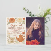 Fête de thé Fairytale Invitation d'anniversaire (Debout devant)