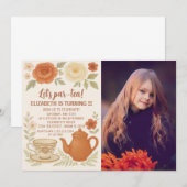 Fête de thé Fairytale Invitation d'anniversaire (Devant / Derrière)