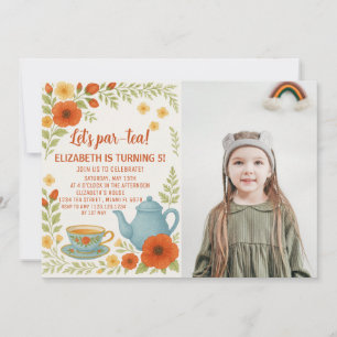Fête de thé vintage Invitation à l'Anniversaire av
