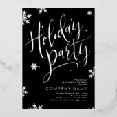 Fête de vacances calligraphiée à la main en argent (Recto)