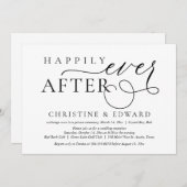 Fête d'élopement de mariage, Invitation à Happily  (Devant / Derrière)