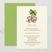 Fête d'engagement des singes de Luau ou invitation (Devant / Derrière)