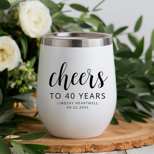 Fête des 40 ans Cheers Script noir