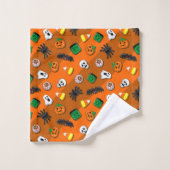 Fête des Candies Éffrayantes d'Halloween (Gant de toilette)