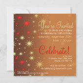 Fête des étoiles étincelantes Invitation d'anniver (Dos)