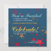Fête des étoiles Invitation anniversaire (Dos)