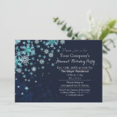 fête des fêtes des flocons bleus Invitation (Debout devant)
