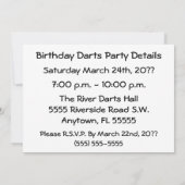 Fête des fléchettes Invitation (Dos)