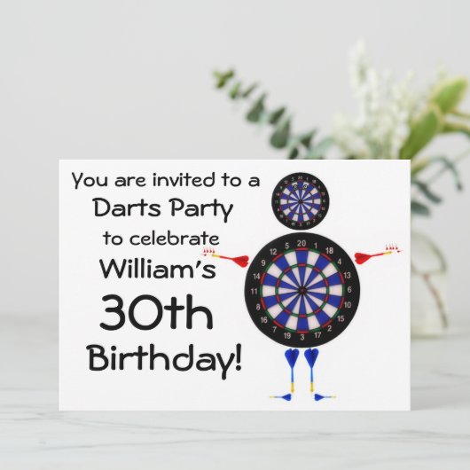 Fête des fléchettes Invitation (Debout devant)