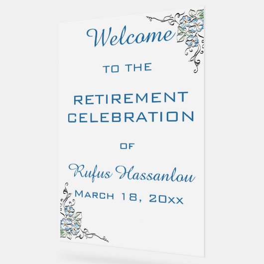 Fête des fleurs bleues modifiables (Angle)