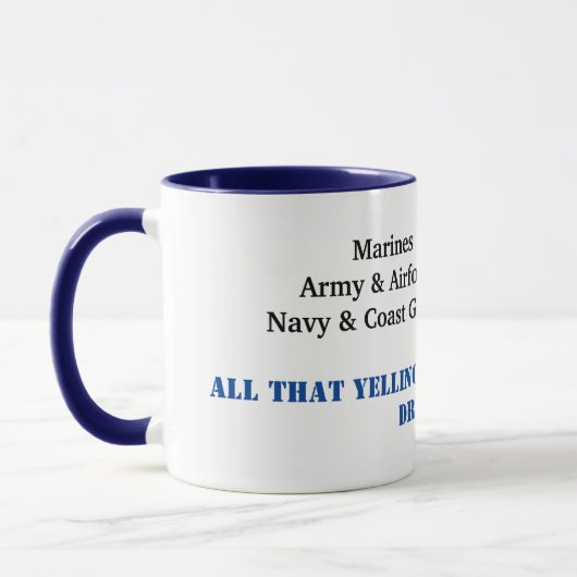Fête des forces armées crier dehors Mug (Gauche)