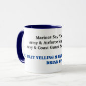 Fête des forces armées crier dehors Mug (Devant gauche)