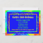 Fête des invitations d'anniversaire de Fireworks (Dos)