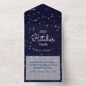 Fête des invitations de Noël de la Marine Bleue mo (À l'intérieur)