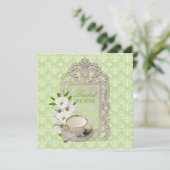 Fête des mariées à la menthe Tea Party Invitation (Debout devant)