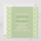 Fête des mariées à la menthe Tea Party Invitation (Dos)