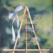 Fête des mariées Affiche de bienvenue Bleu Bow Que (Neutre)