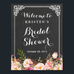 Fête des mariées Affiche de bienvenue Chalkboard F<br><div class="desc">Poster floral Fête des mariées Affiche de bienvenue Chalkboard Frame Frame . (1) La taille par défaut est de 8, 5 x 11 pouces, vous pouvez la changer à n'importe quelle taille. (2) Pour plus de personnalisation, cliquez sur le lien "customiser plus loin" et utilisez notre outil de conception pour...</div>