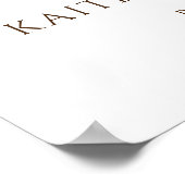 Fête des mariées Affiche de bienvenue tournesol Bo (Coin)