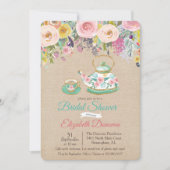 Fête des mariées Aquarelle Florale Invitation (Devant)