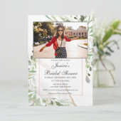 Fête des mariées aquarelle PHOTO Invitation (Debout devant)