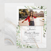 Fête des mariées aquarelle PHOTO Invitation (Devant / Derrière)