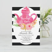 Fête des mariées aquarelle Tea Party Invitation (Debout devant)