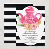 Fête des mariées aquarelle Tea Party Invitation (Devant / Derrière)