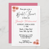 FÊTE DES MARIÉES AVEC Invitation ROSE (Devant / Derrière)