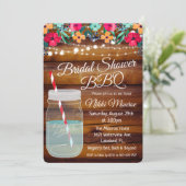 Fête des mariées BBQ Mason Jar Invitation (Debout devant)