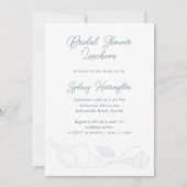 Fête des mariées Beach Shells Invitation Modèle (Devant)