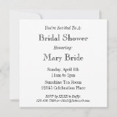 Fête des mariées Black Croix Invitations personnal (Dos)